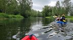 Go Ape group kayaking on the river
